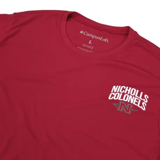 Campus Lab Nicholls State University Adult Men's Sport Active T-Shirt Left Chest Logo image {4}