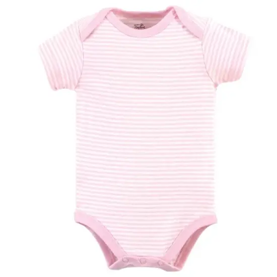 Touched by Nature Baby Girl Organic Cotton Bodysuits 5pk, Cherry Blossom image {4}