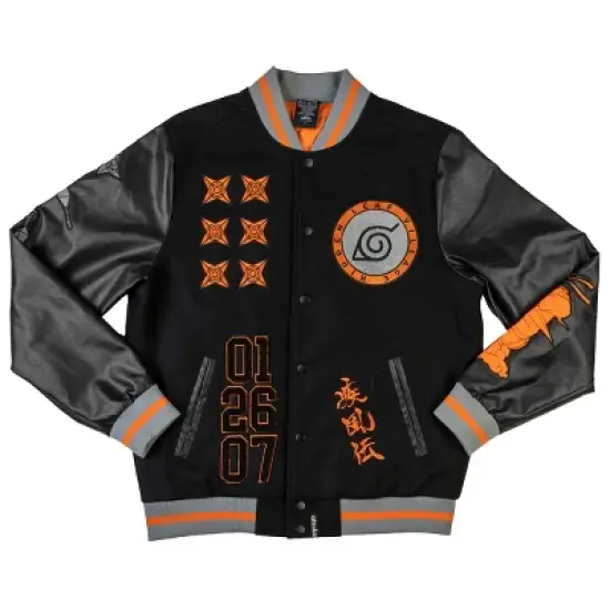 Naruto Hidden Leaf Village Men&rsquo;s Varsity Jacket image {4}