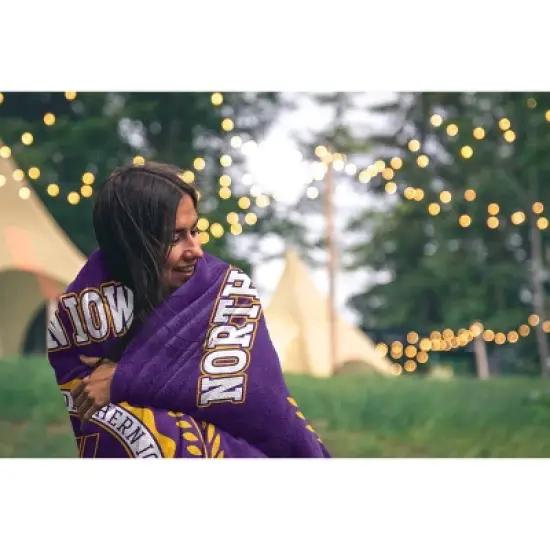 NCAA Northern Iowa Panthers Crest Ultra Soft Blanket image {1}
