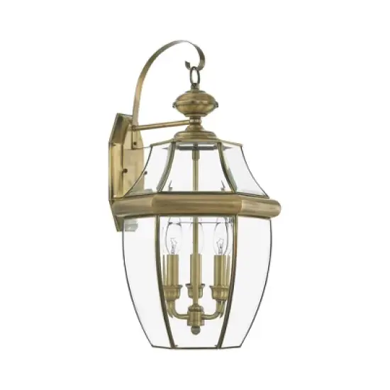 Livex Lighting Monterey 3 - Light Wall Light in  Antique Brass image {4}