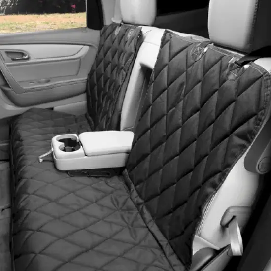 4Knines Rear Seat Cover for Fold Down Seats with Hammock Regular Black image {7}