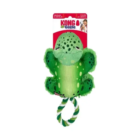 KONG Cozie Tuggz Frog Dog Toy - S/M image {1}
