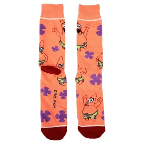 SpongeBob SquarePants Cartoon Character Casual Crew Socks for Boys 3-Pack image {3}