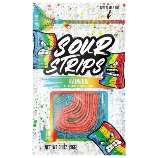 Sour Strips Rainbow Candy - 3.4oz image {4}