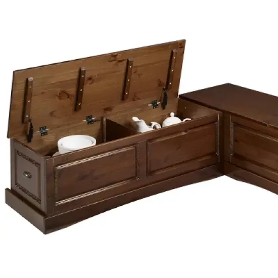 Colby Backless Nook Dining Sets Brown - Linon image {15}