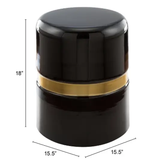 Coventry Side Table Black/Gold - ZM Home image {8}