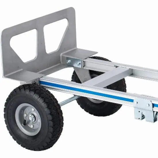 Convertible Hand Truck Dolly, Heavy Duty Folding Utility Cart, Pneumatic Tires for Warehouse, Aluminum image {6}