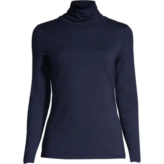 Lands' End Women's Lightweight Fitted Long Sleeve Turtleneck image {2}