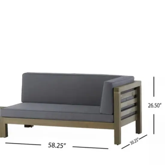 Syemin Patio Seating Sets Outdoor, Featuring Unique Design, Ideal for Chats, Perfect for Gardens, Living Spaces, Gray, 58.25"*30.25"*26.5" image {1}
