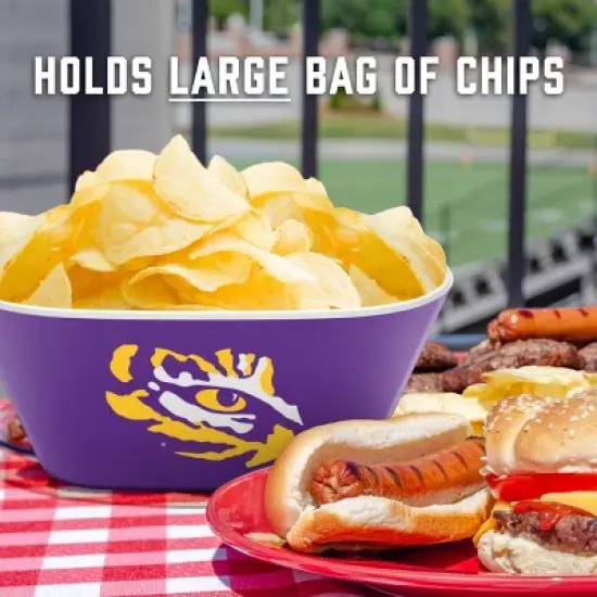 NCAA LSU Tigers Serving Bowl: Melamine Rounded Square, 15 Volume Capacity image {4}