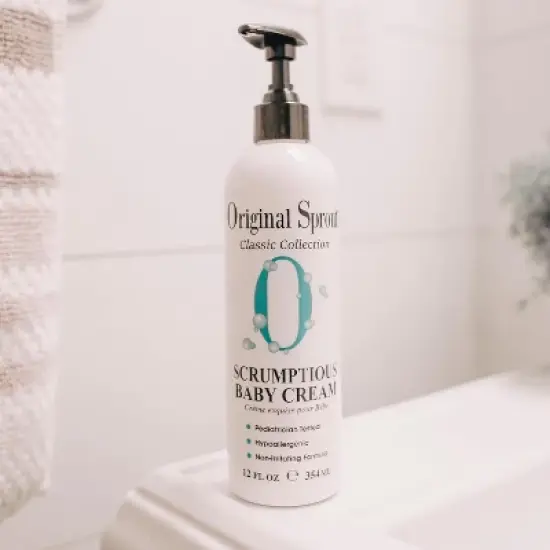 Original Little Sprout - Scrumptious Baby Cream (12 oz/pump) Soothing Rosemary | Calms Sensitive Skin | Nourished Soft and Hydrated Skin image {3}