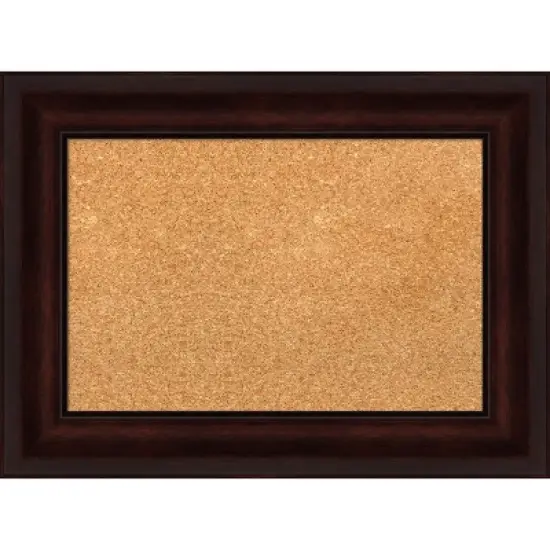 Amanti Art Coffee Bean Brown Framed Corkboard, Natural Cork image {9}