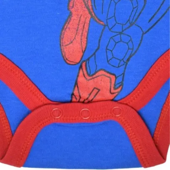 DC Comics Justice League The Flash Superman Batman Baby 3 Pack Bodysuits Newborn to Infant  image {4}