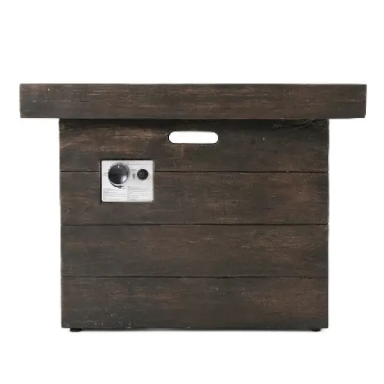 GDFStudio Lemere Outdoor Wicker 5 Piece Club Chair and Fire Pit Set with Cushion image {7}