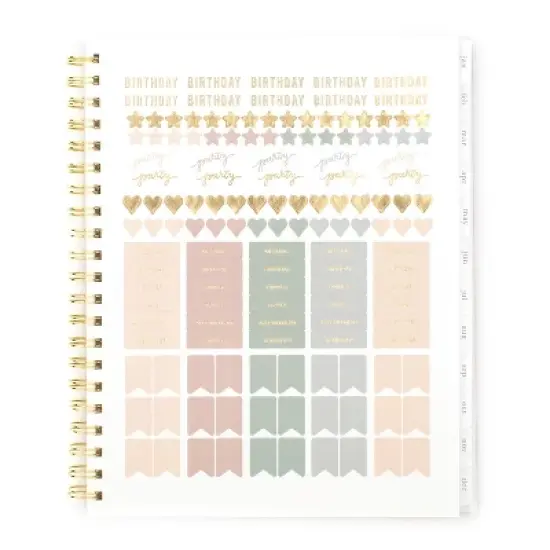 Sugar Paper Essentials 2025 Weekly/Monthly Planner 9.5"x11" Frosted Dusty Blue Stripe: Personal Agenda, Non-Toxic, Acid-Free image {5}