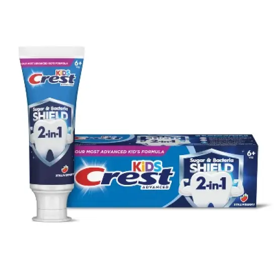 Crest Kids Sugar & Bacteria Shield Toothpaste, Strawberry Flavor, 4.1oz image {9}