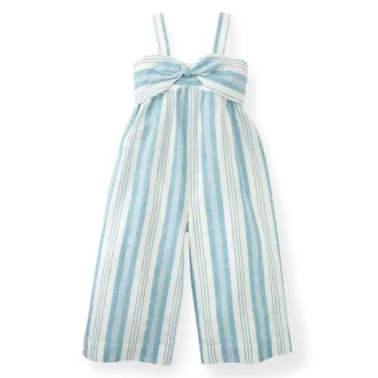 Hope & Henry Girls' Bow Front Wide Leg Jumpsuit, Toddler image {7}