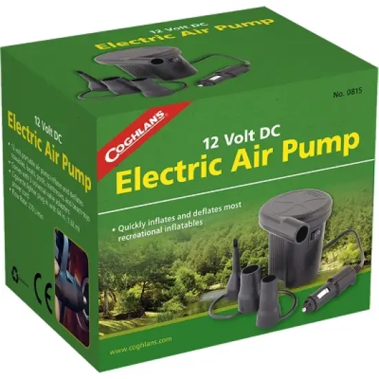 Coghlan's 12V DC Electric Air Pump, Camping Inflatable Bed Mattress Fill 12-Volt image {1}