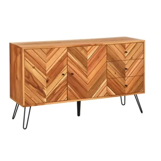 Alexandria 2 Doors 3 Drawers Buffet Oak - Lifestorey image {5}