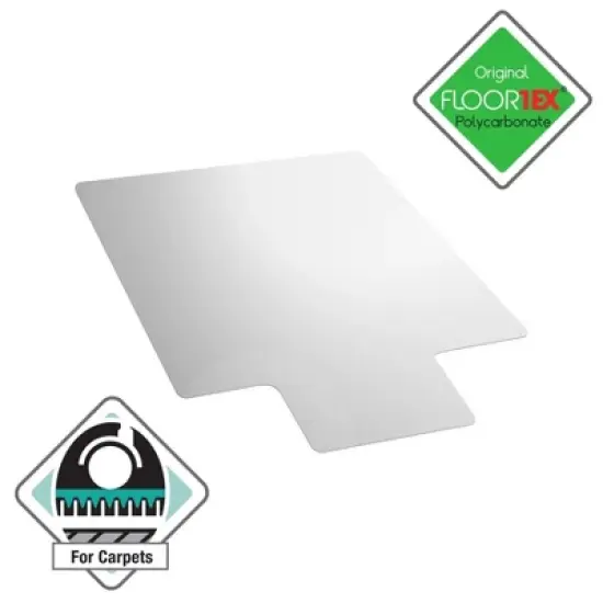 Polycarbonate Chair Mat for Carpets Lipped Clear - Floortex image {10}