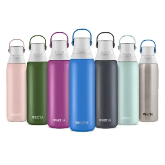 Brita 20oz Premium Double-Wall Stainless Steel Insulated Filtered Water Bottle image {9}