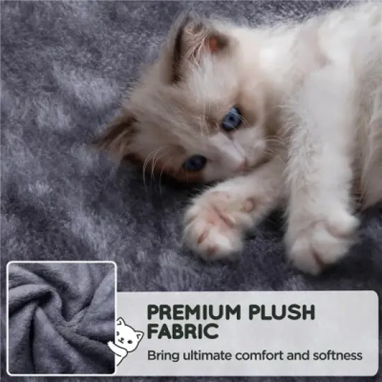 Yaheetech 63" Multilevel Plush Cat Tree with Hammock for Cats Kitchens image {4}