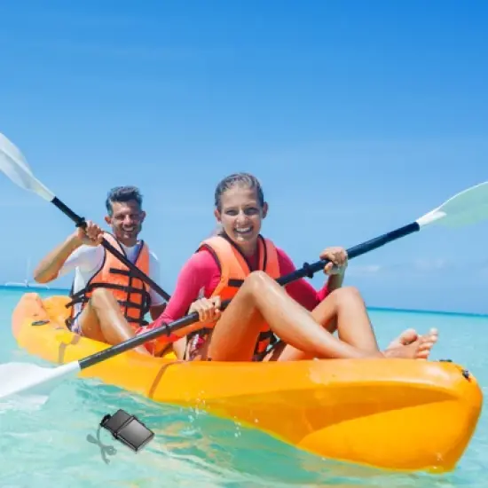 Unique Bargains Waterproof Case ID Card Badge Holders with Lanyard 4 Pcs image {5}