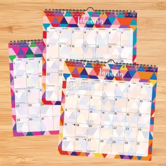 Willow Creek Press 12"x12" 2026 Geometric Spiral Wall Calendar image {2}