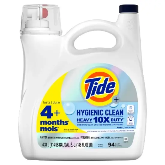 Tide Liquid High Efficiency Hygenic Clean Laundry Detergent - Free & Gentle image {7}