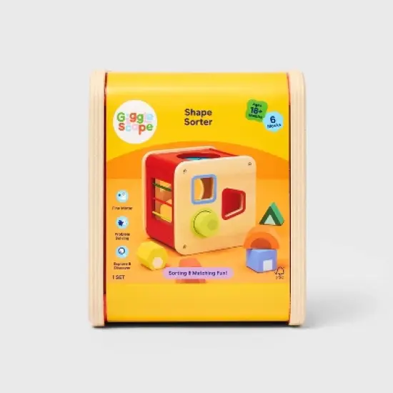 Shape Sorter - 6pc - Gigglescape&trade;: Educational Toddler Toy, Enhances Creativity & Fine Motor Skills image {3}