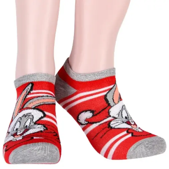 Looney Tunes Characters Striped Mix And Match Adult 5 Pack Ankle Socks Multicoloured image {6}