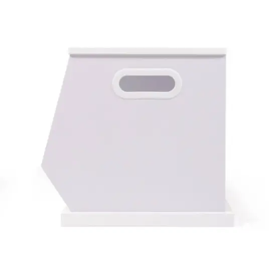 Wood Toy Storage Cubby and Kids' Bookcase White - Humble Crew image {2}