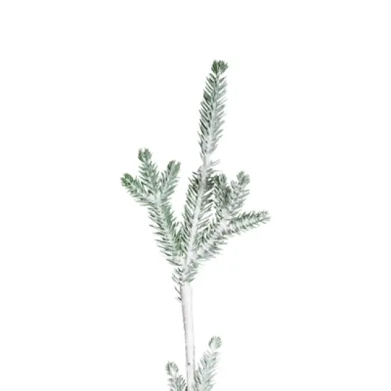 Northlight Frosted Slim Pine Artificial Christmas Tree in Burlap Base - 5' - Unlit image {4}