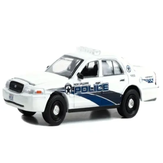 2006 Ford Crown Victoria Police Interceptor White "NCIS: New Orleans" (2014-2021) TV Series 1/64 Diecast Model Car by Greenlight image {1}