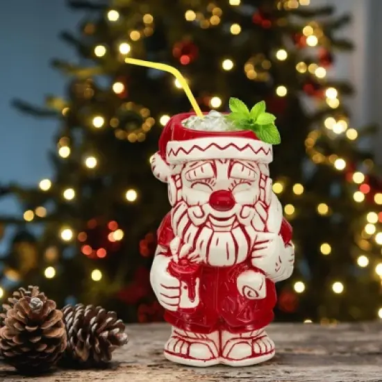 Beeline Creative Geeki Tikis Santa Clause 30 Ounce Ceramic Mug image {3}