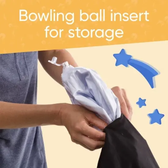 HearthSong Giant Indoor/Outdoor Inflatable Bowling Game for Kids' with Six 29"H Pins and 20" diam. Ball image {4}