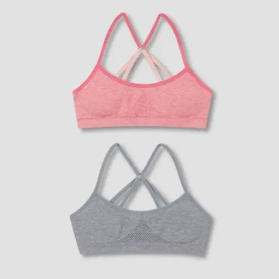 Hanes Girls' 2pk Seamless Racerback Bra image {4}