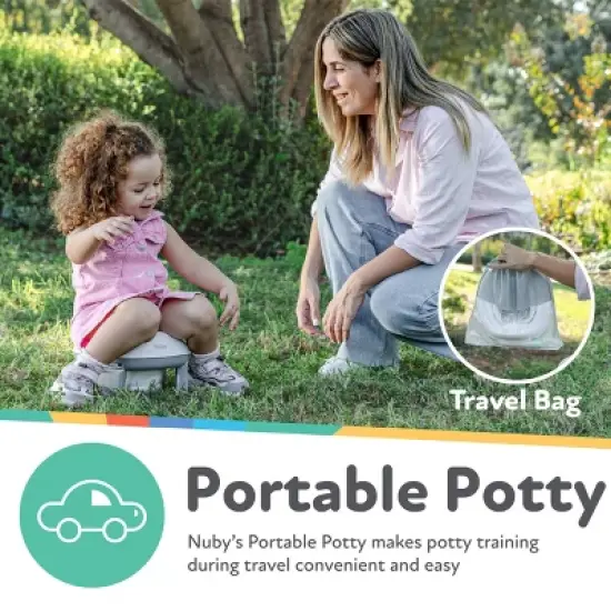 Nuby Travel Potty with Disposable Bags - Gray/White image {4}