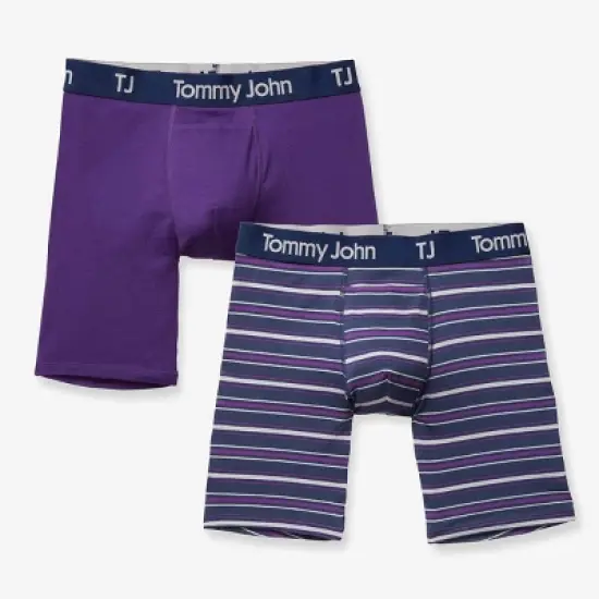 TJ | Tommy John&trade; Men's 6" Striped Boxer Briefs 2pk image {7}