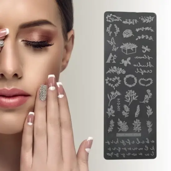 Unique Bargains Colorful Nail Art Stamp YH-014 Silver Tone 1 Pc image {3}