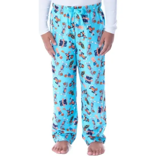 Space Jam A New Legacy Boys' Allover Character Loungewear Pajama Pants Blue image {4}