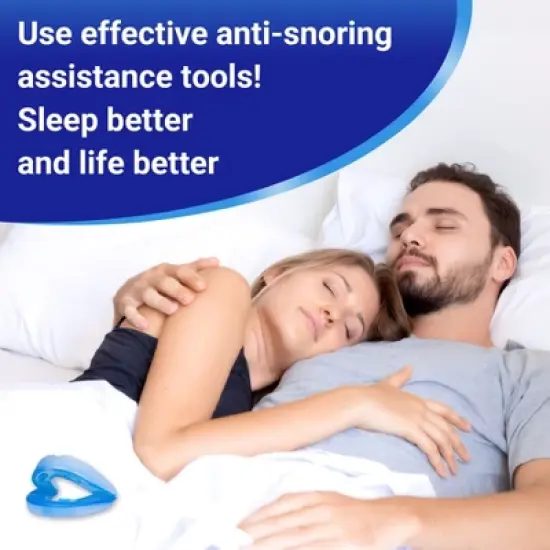 YEVYO Anti-Snoring Mouthpiece - Mouth Guard Device with +2mm Jaw Adjustment, Breathable Anti Snoring Solution for Men & Women - Includes Case - Blue image {6}