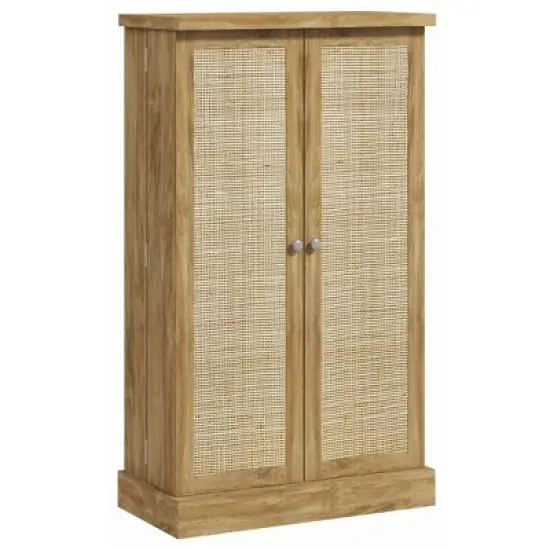 HOMCOM 41" Kitchen Pantry Storage Cabinet, Freestanding Kitchen Cabinet with Double Doors, 5-Tier Shelf, 12 Spice Racks and Adjustable Shelves image {3}