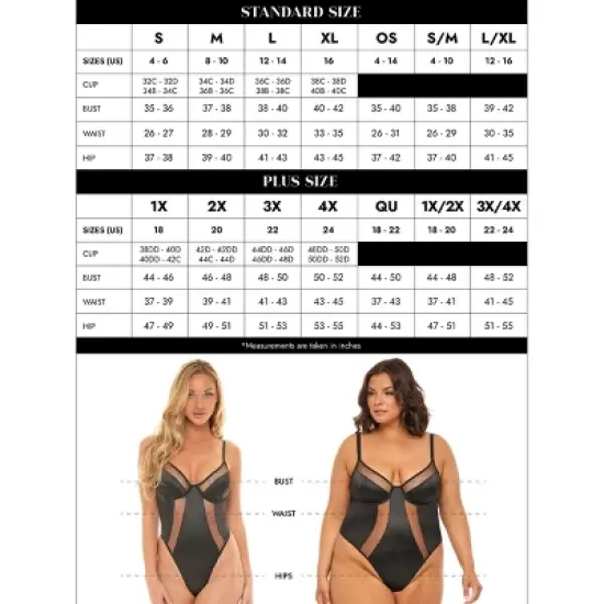 Oh La La Cheri Women's Adela Floral Sheer Babydoll 75-12054X image {3}