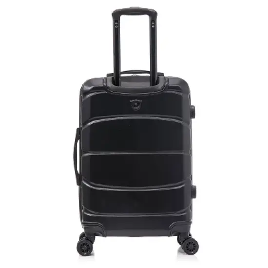 DUKAP Sense Lightweight Hardside Medium Checked Spinner Suitcase - Black image {4}