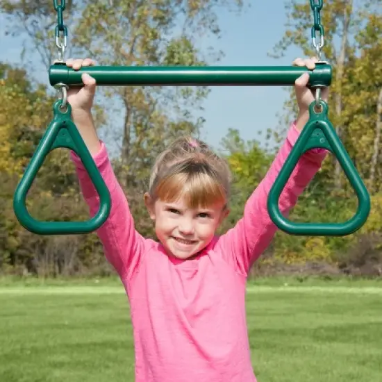 Swing-N-Slide Two Extreme Duty Swing Seats with a Heavy Duty Ring/Trapeze Combo Swing image {2}