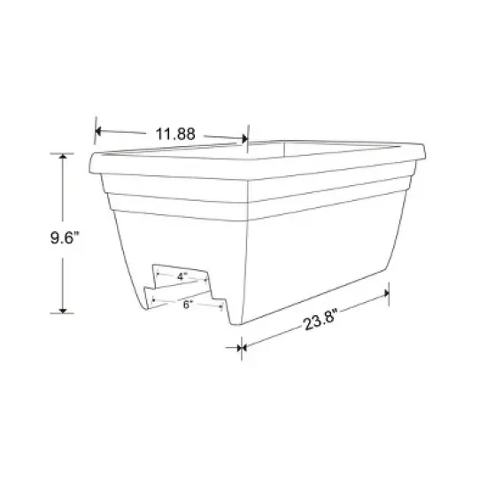 Sonoma Railing Planter - Southern Patio image {3}