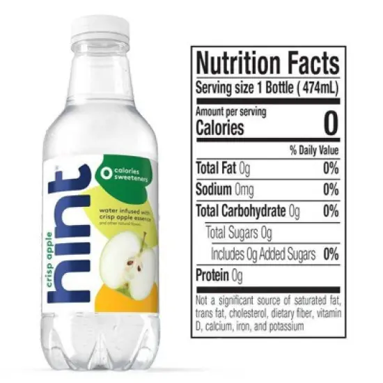 hint Crisp Apple Flavored Water - 16 fl oz Bottle image {2}