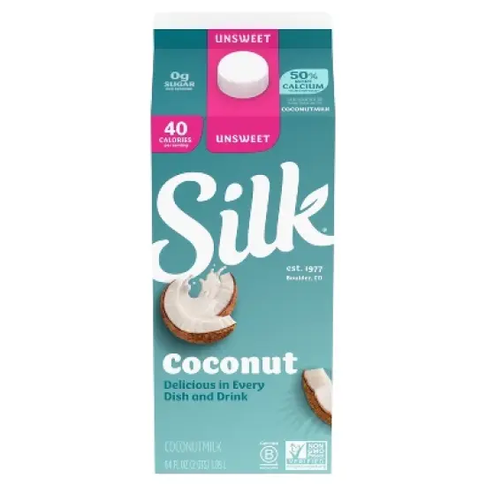 Silk Unsweet Coconut Milk - 0.5gal image {7}